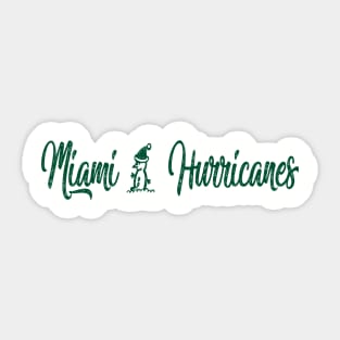 Miami Hurricanes Christmas Sticker